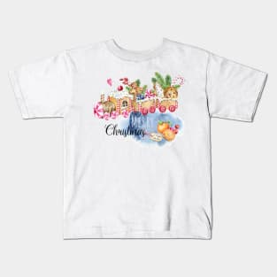 Christmas gingerbread train Kids T-Shirt